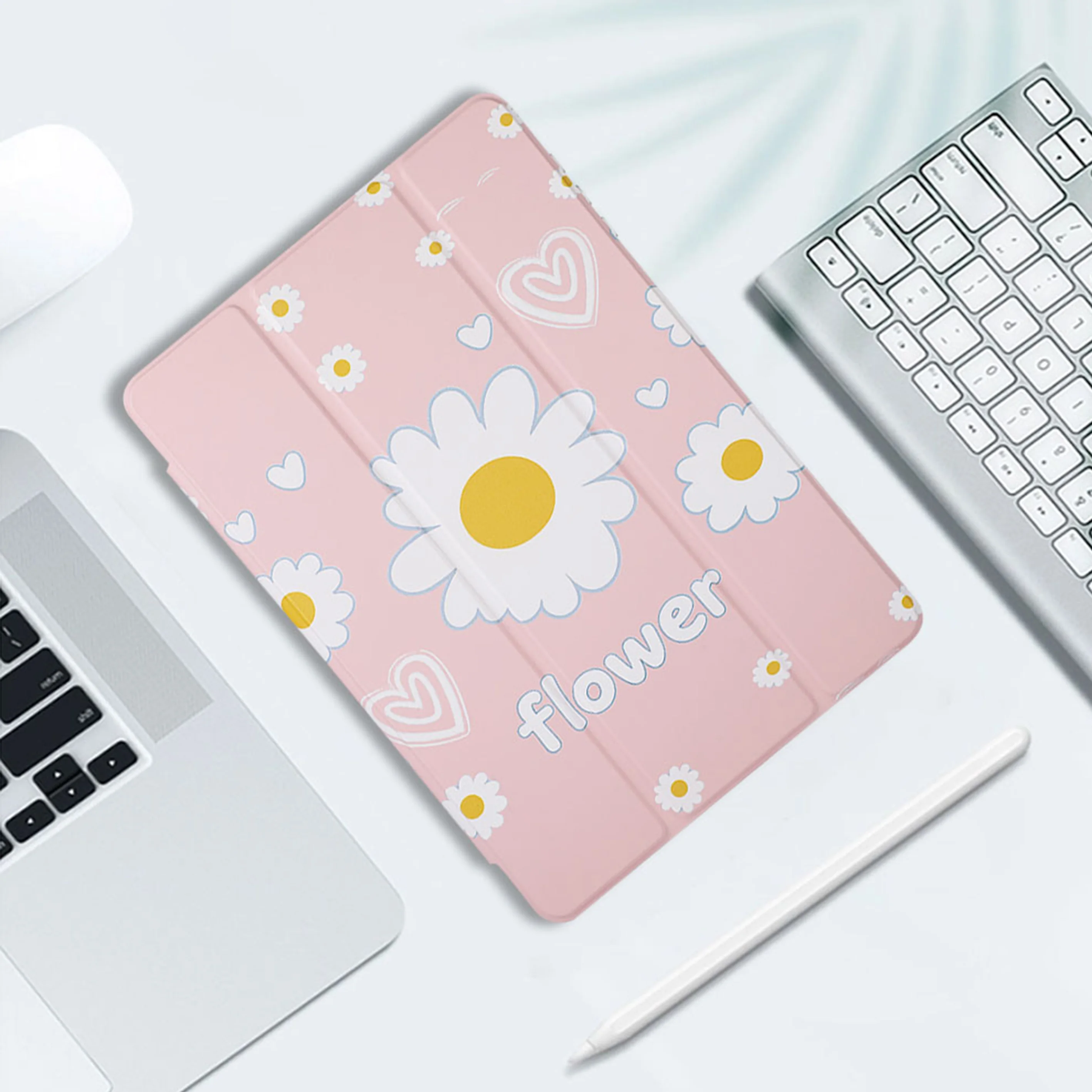 An acrylic screen protector with a daisy pattern, compatible with the Honor X8A /X8B/Honor Pad 10/X9A smart tablet stand