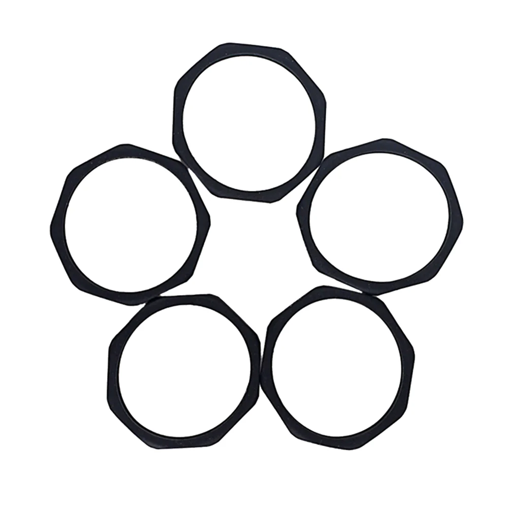 5 Pcs Microphones Holder Protection Ring -slip Sleeve -rolling Black -fall