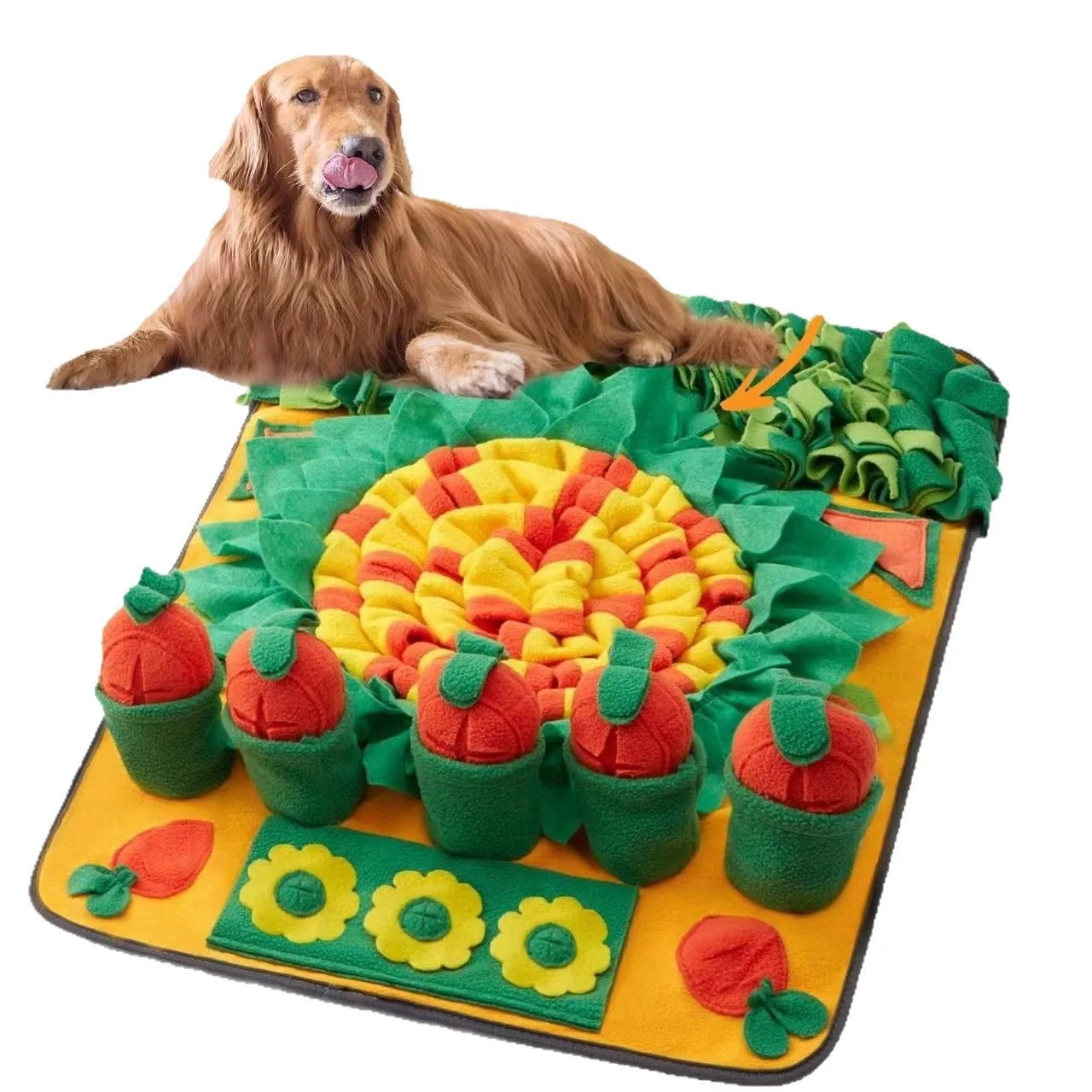 Mata węchowa dla psów i kotów, interaktywna gra zapachowa, zabawka łagodząca lęk, stymulująca umysł, spalająca energię, podkładka do treningu zwierząt, bardzo duża.