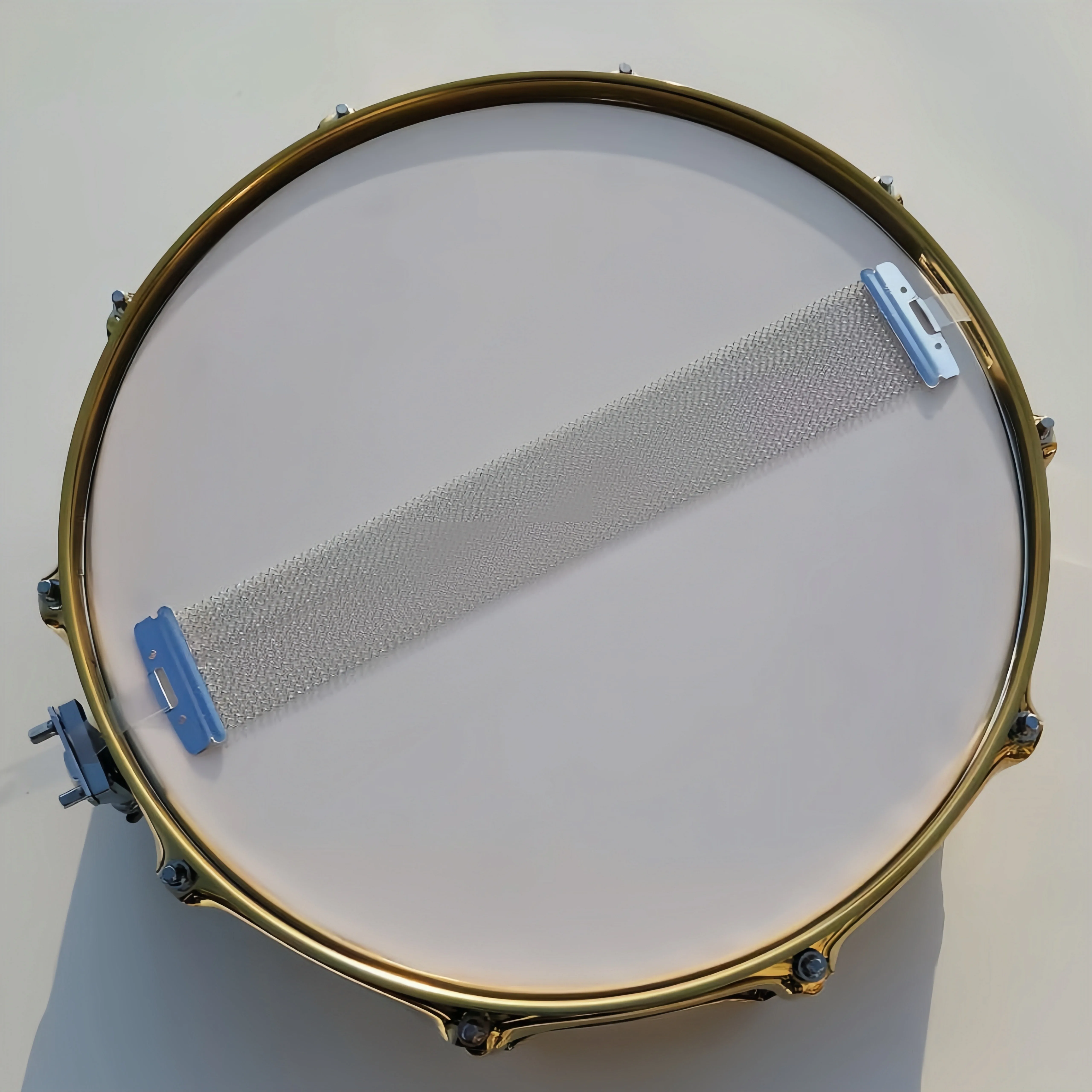 Professional Advanced Gold-Plated Small Snare Drum Band Drum with Wood Cavity Veneer Various Colors for Marching Hand Drum Use - Image 4