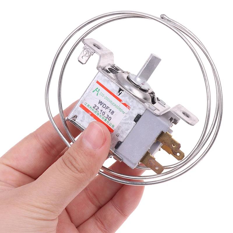 1pc WPF22-L 2/3Pin Refrigerator Thermostat Household Metal Temperature Controller Accessories