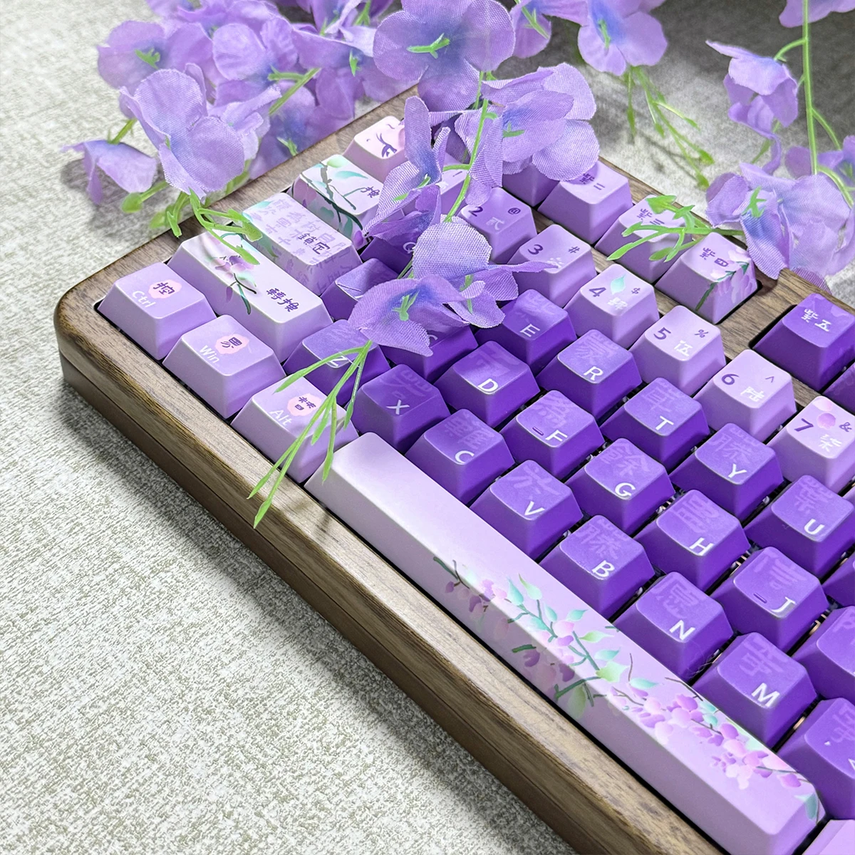 Linyuan vine dill theme original antique style full set of wisteria keycaps