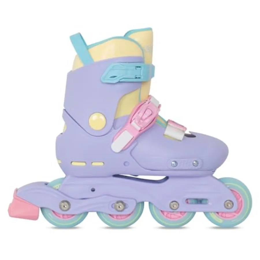 

Inline Skates for Girls Teens Boys Age 4-16, 4 Sizes Adjustable Blades Roller for Outdoor Indoor Birthday