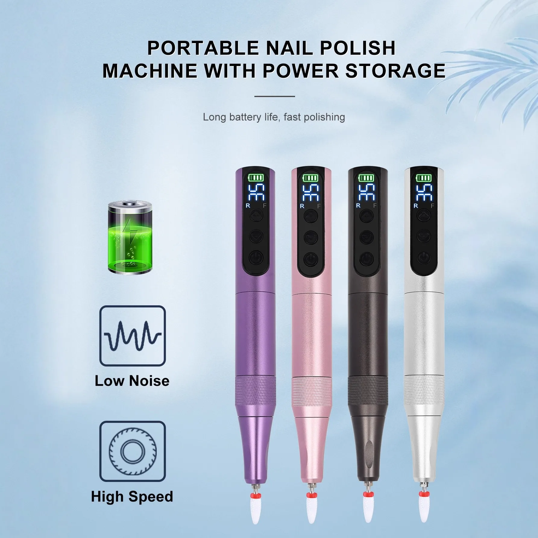 Professional electric nail polish remover and polisher, rechargeable portable small pen nail polisher, Christmas gift.