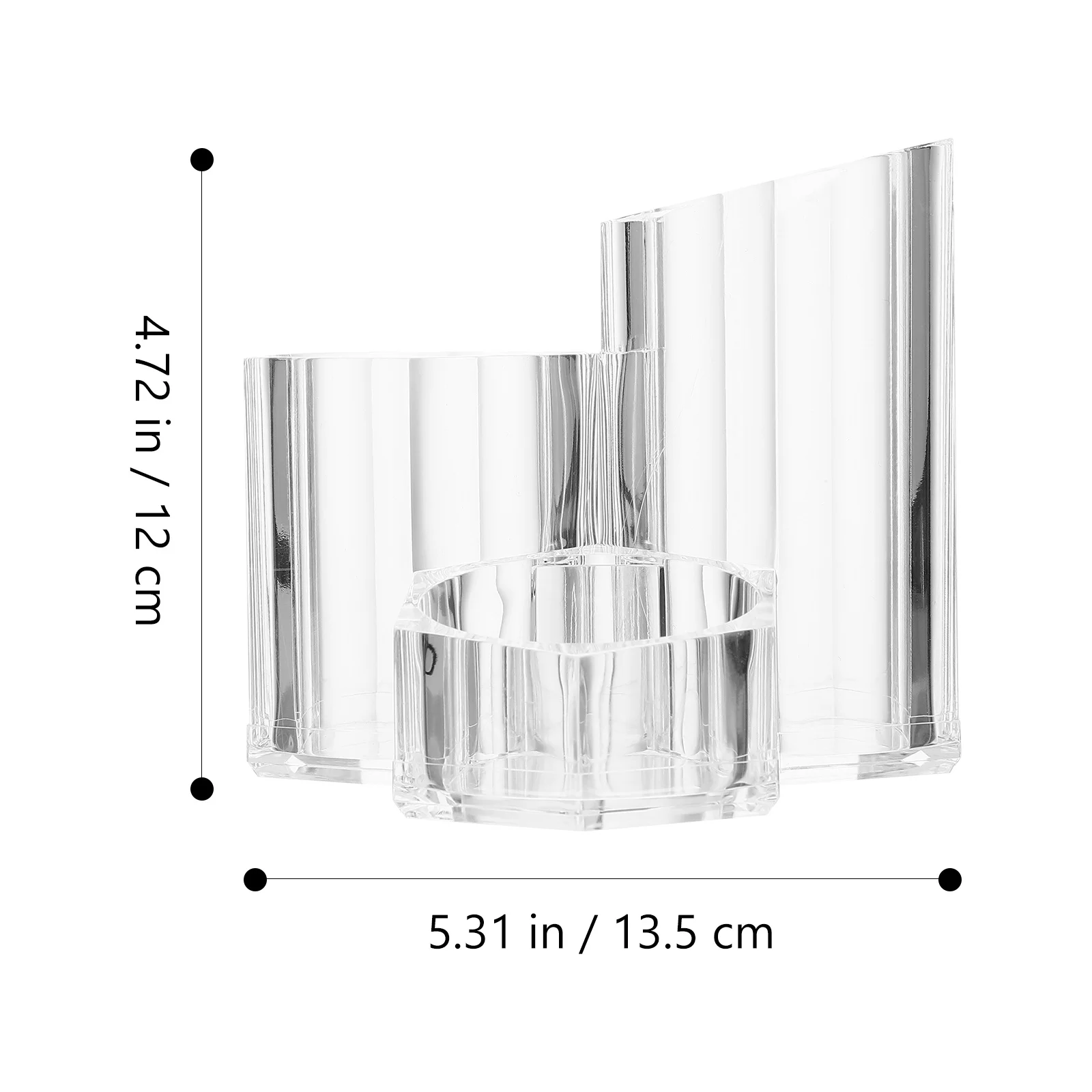 뚜껑이 있는 아크릴 메이크업 브러쉬 홀더, 브러쉬, 아이라이너, 연필 등을 정리하고 책상 위에 전시할 수 있는 대용량 수납함