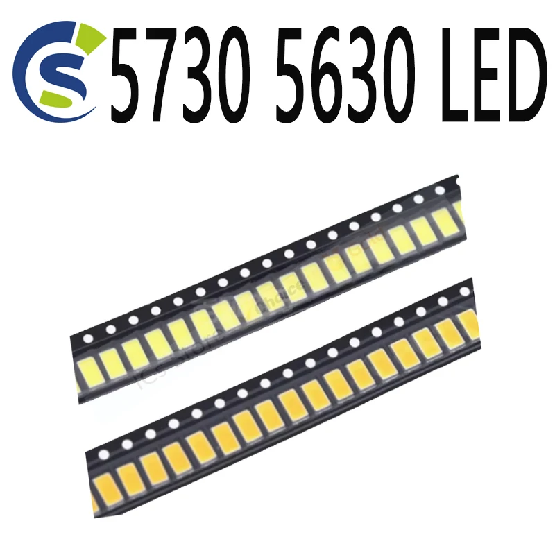 100pcs 5630/5730-CW/WW 0.5W-150Ma 50-55lm 6500K White Light SMD 5730 diodes (3.2~3.4V) 5730 5630 LED