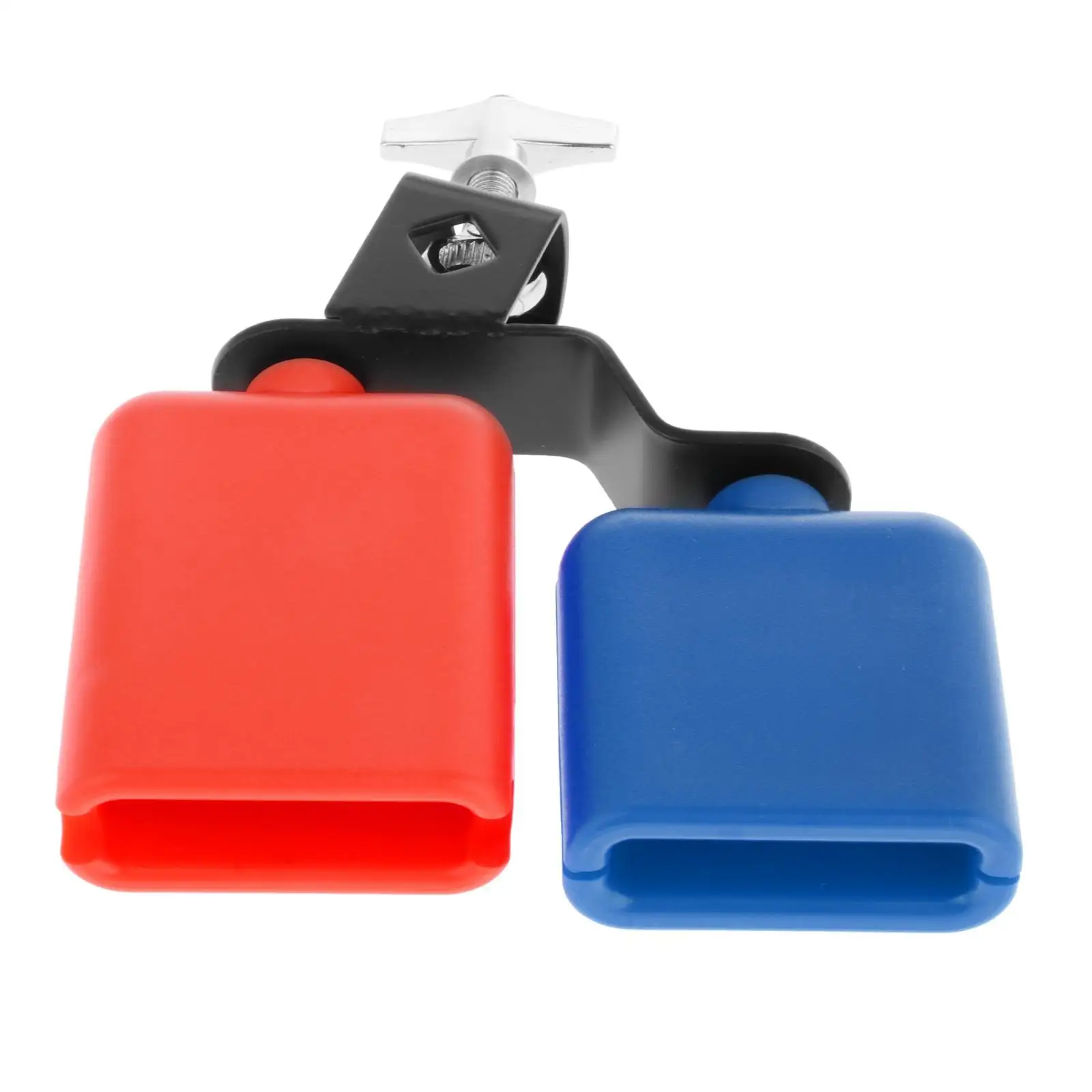 High and Low Sound Knocker Drum Part Double Mounted Bell Set Cowbell