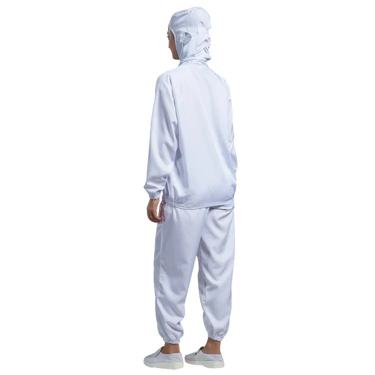 H-1107 Food Industry Breathable Polyester Two-piece Uniforms Set with Hooded Trousers Fast Food Uniforms