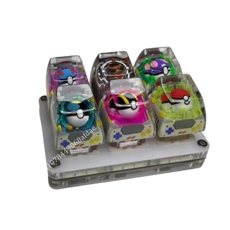 Pokemon Figures Scraft High-end PokéBall 3D Keycaps Anime Resin Keycaps For Mechanical Cross Axis Keyboard Accessories Gifts