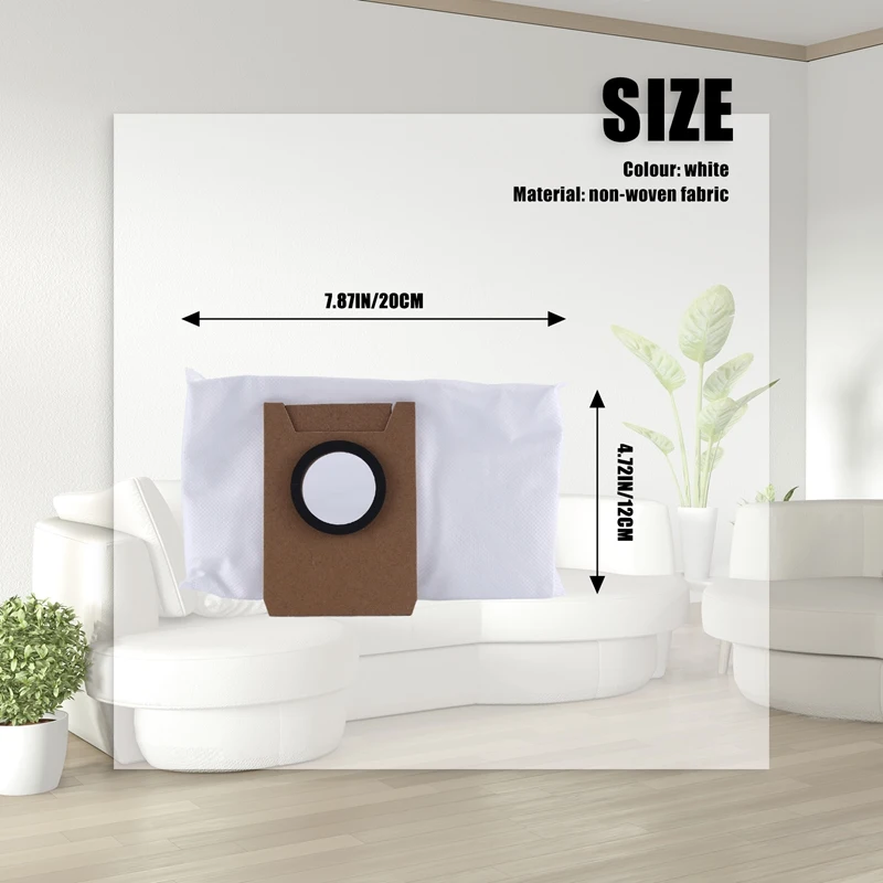 Bolsas de polvo para ECOVACS DEEBOT X1 OMNI Robot aspirador, alta capacidad, a prueba de fugas, bolsa de polvo, piezas de repuesto, accesorios