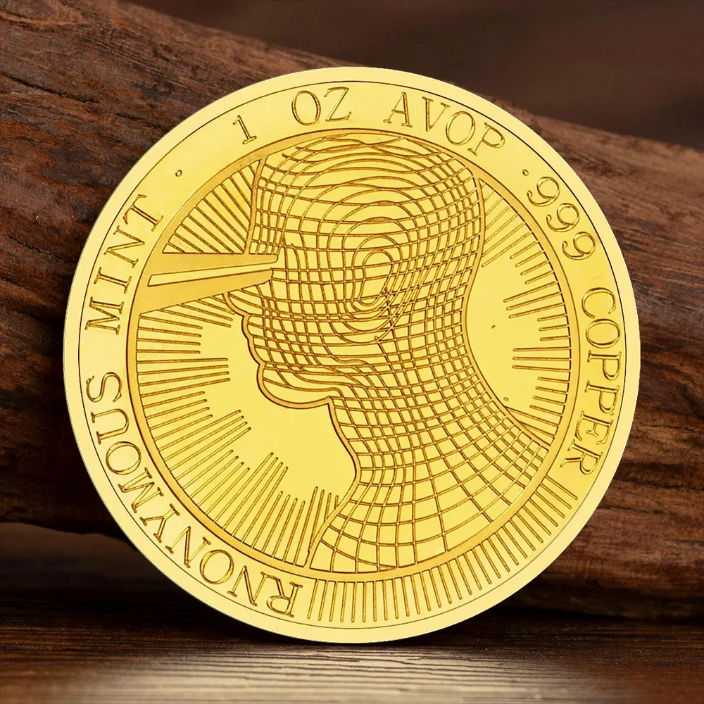 Premier Peer To Peer Crypto Currency Bitcoin Physical Rrtifrct for The Aeal Worlo Golden Plated Souvenir Coin