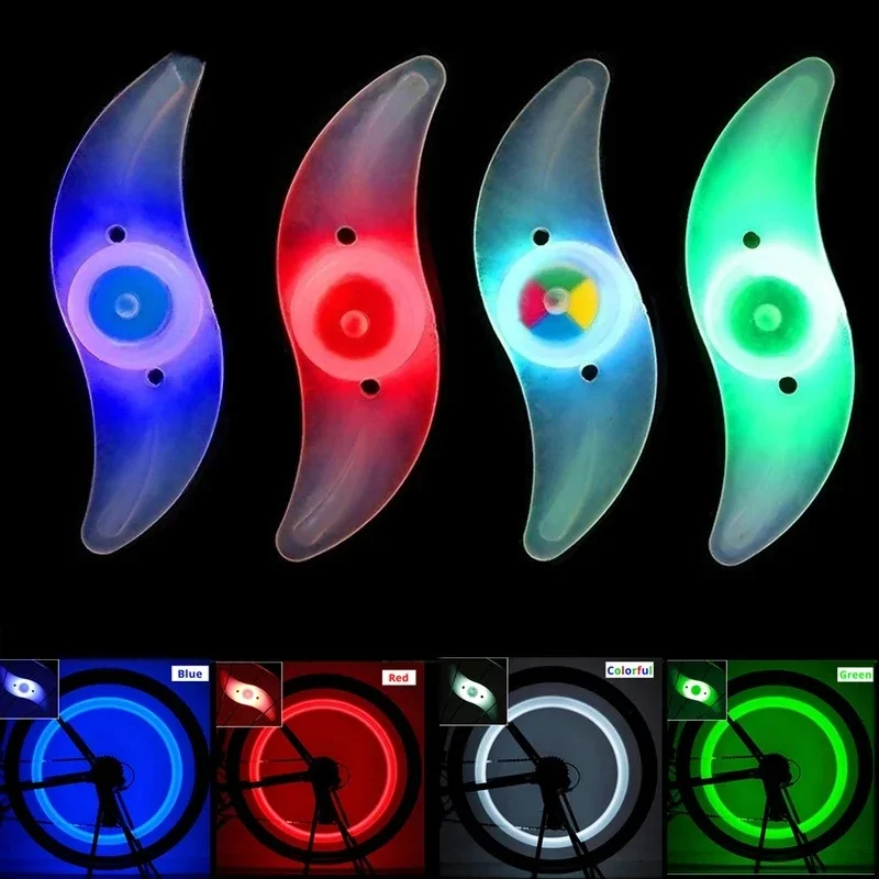2/4/6pcs Bike Wheel Spoke Light Tire Lights LED Tyre Tire Flash Lamp Bike Safety Warning Easy to Install MTB Bicycle Accessories