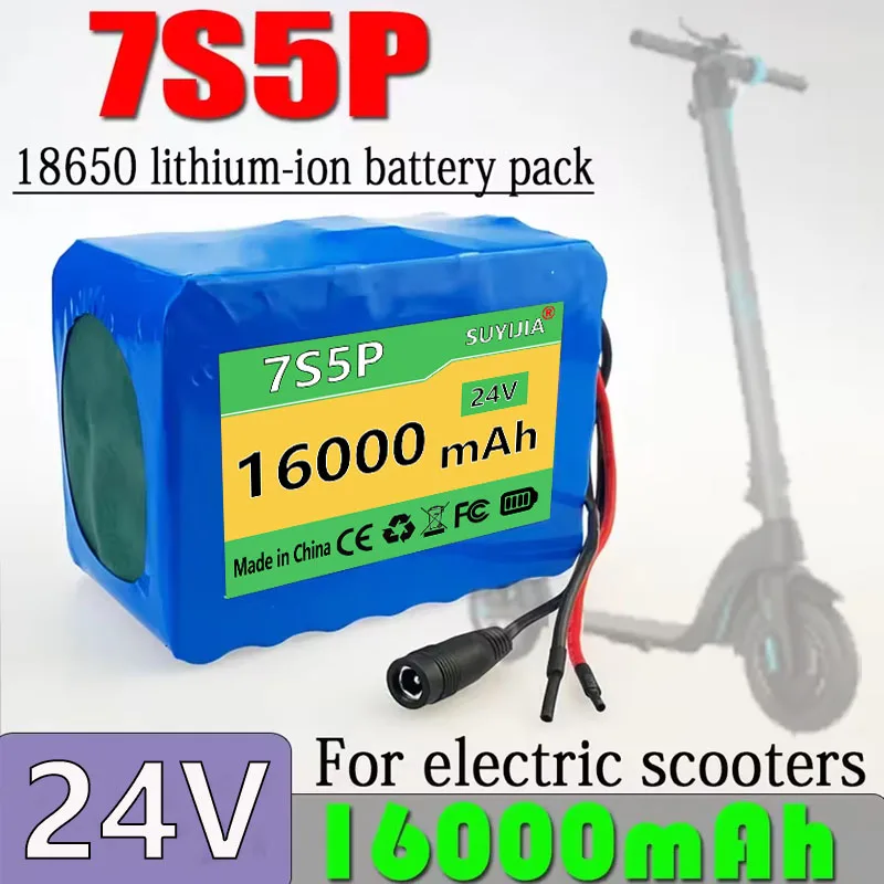

Batterie Lithium-ion 7S5P 24V 16Ah 500W 29.4V 16000mAh 18650 Pour Fauteuil Roulant Avec BMS Intégré