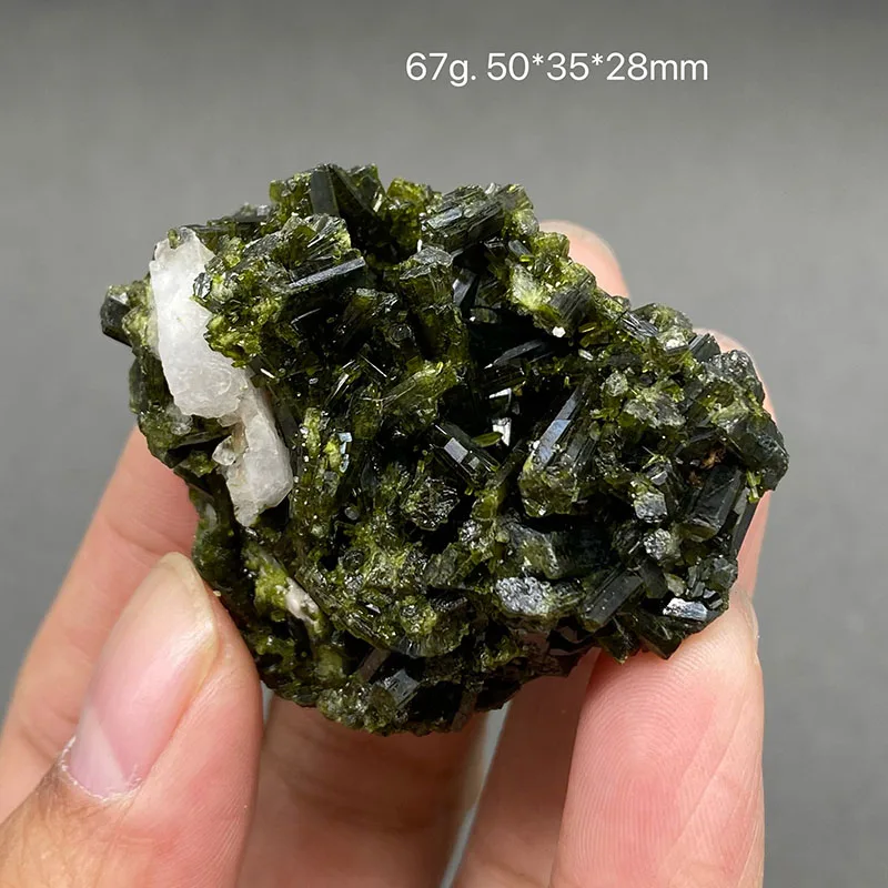 

100% натуральный зеленый эпидот, турмалин, необработанный драгоценный камень, образец кристаллической руды, подвеска из бисера, коллекция украшений