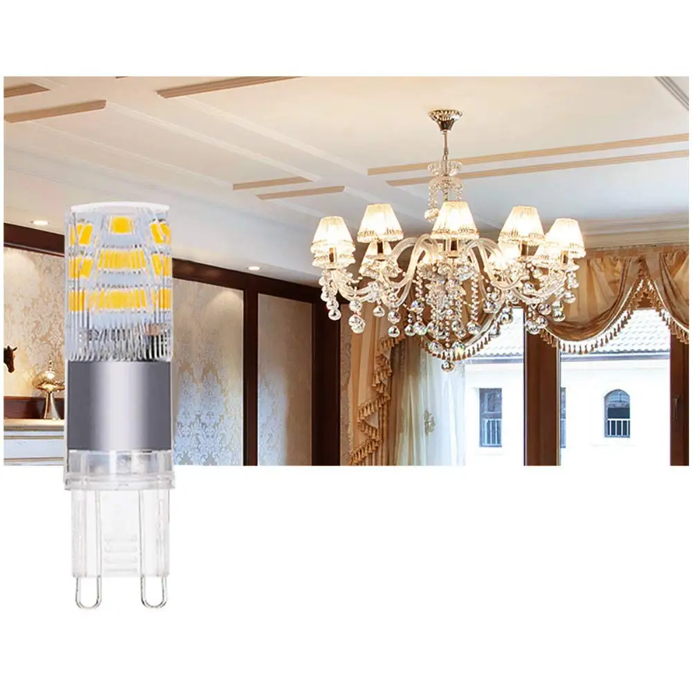 G9 Led Bulb 110V 120V Dimmable No-Flicker 40W Equivalent 2700K T4 Bi-Pin for Chandelier Sconce Under Cabinet Ceiling Fan 1pc/lot