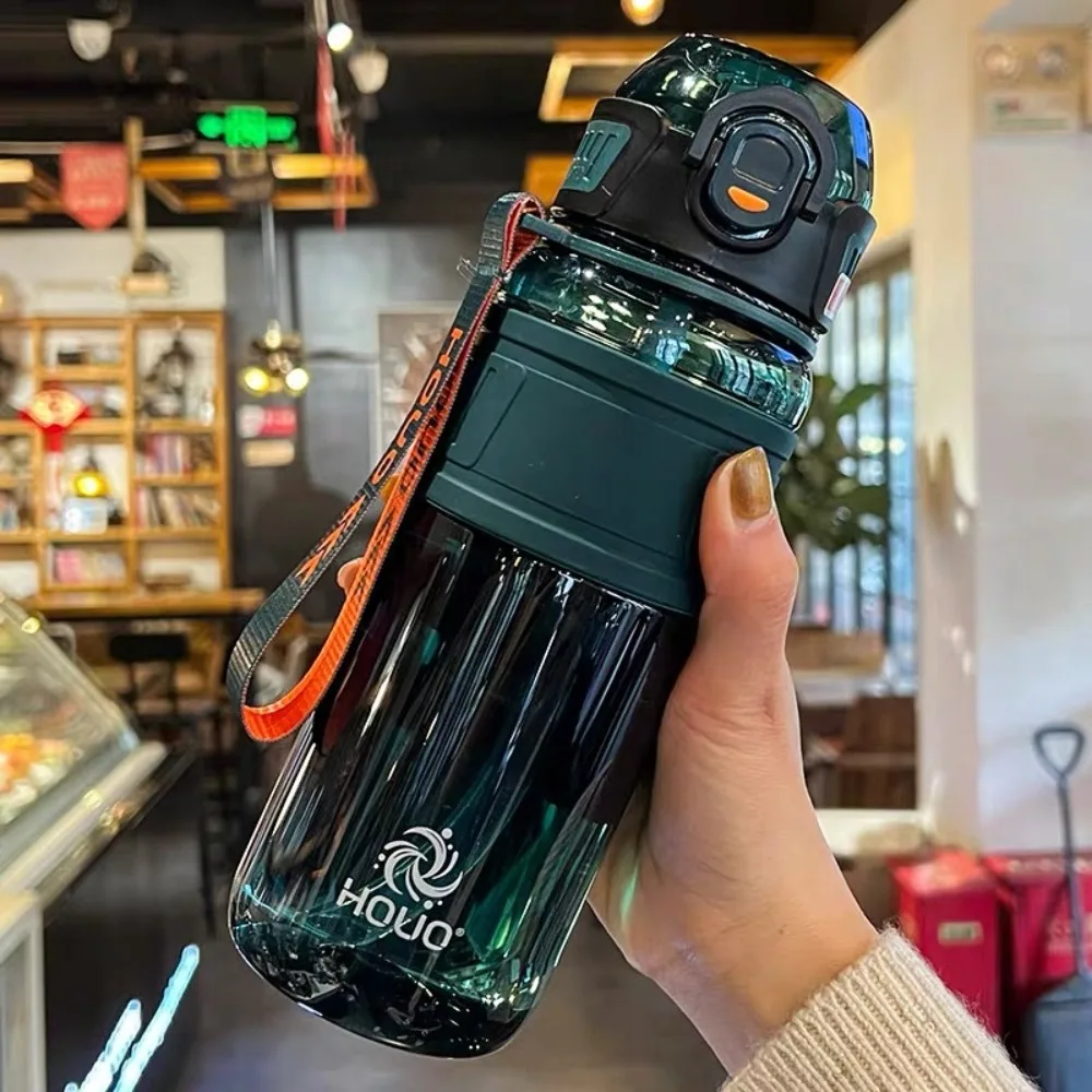 

PC 1 Liter Sports Water Bottle Large Capacity Retractable Straw Colorful Plastic Cup Silicone Cup Holder Leak Proof