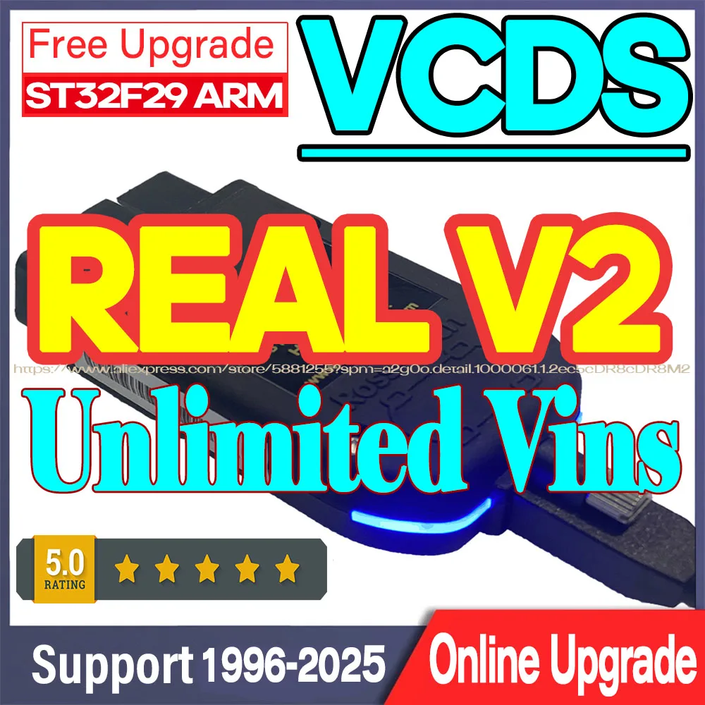 2025 NEWEST Real HEX-V2 UPDATE V25.3 VAG HEX V2 Usb Interface Vag Com Diagnostic Coding Function Unlimit Multilingual VCDS TOOL