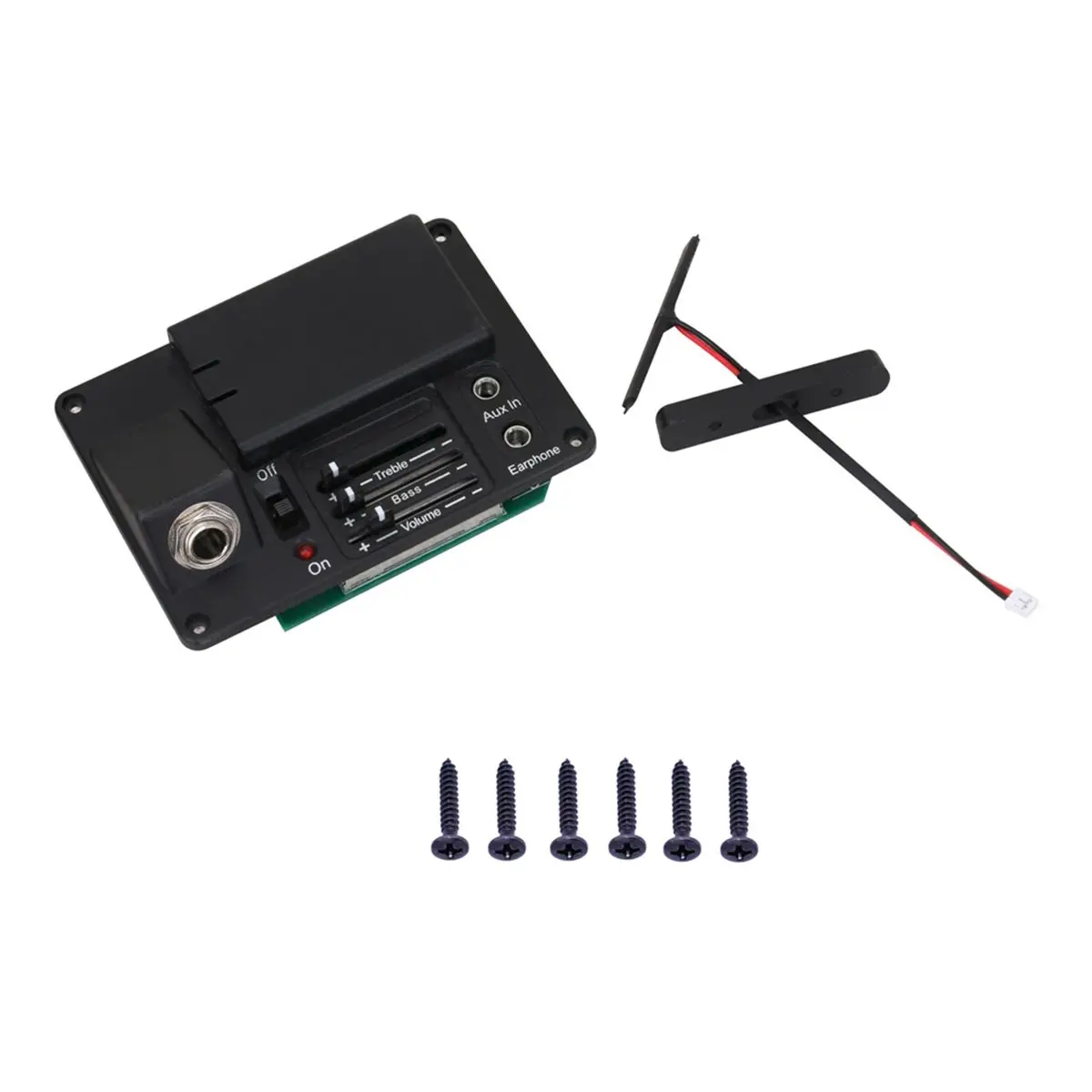 ▶○【On Sale】Electric Silent Violin Pickup Transducer Black VPU-400 for DIY Violin