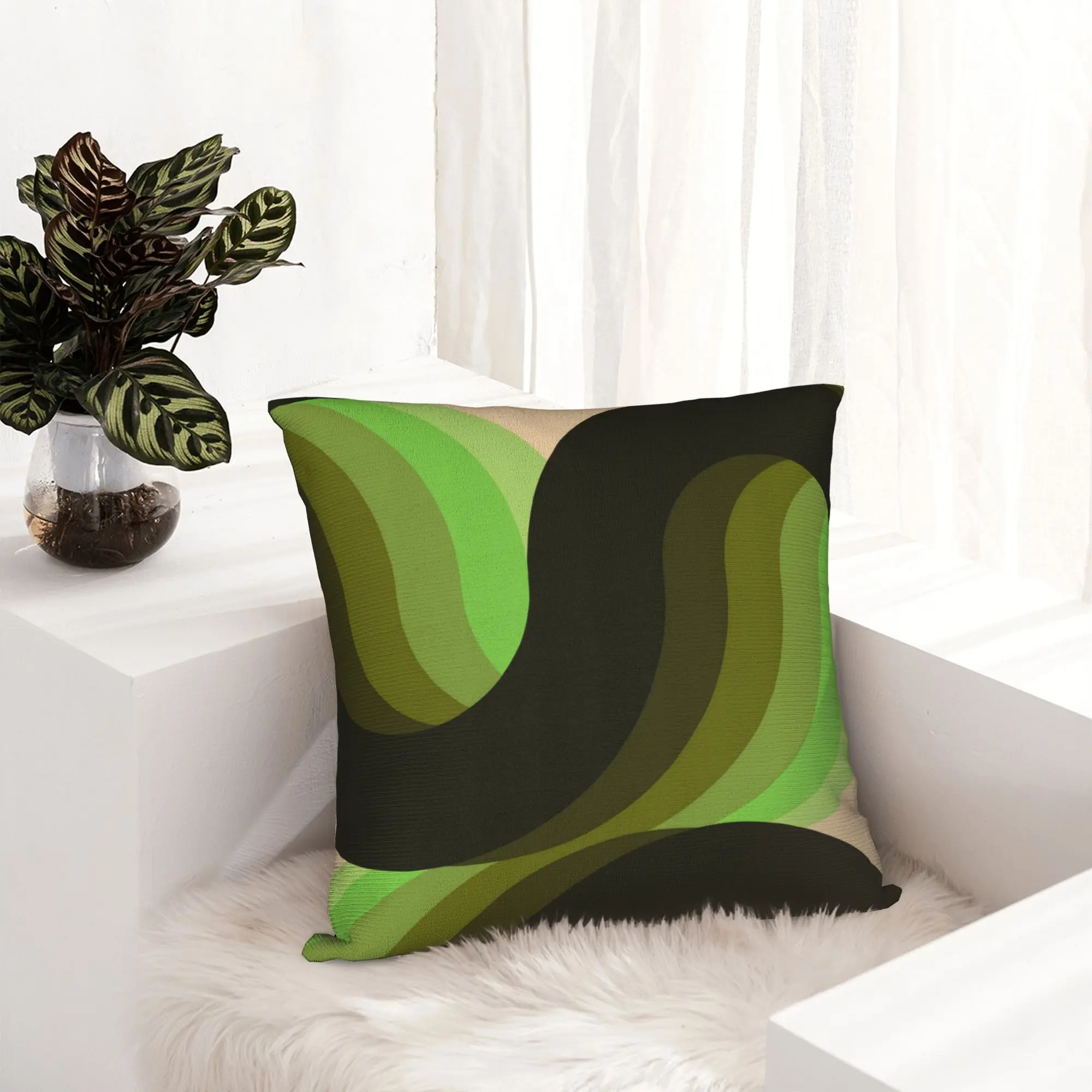 Rolling Waves Electra Pillow Home Decoration  Modern Cushion Cover Car Pillowcase