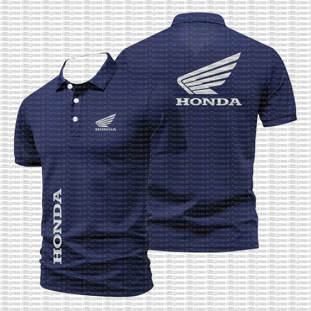 Polos Honda Golden Wing para hombres y mujeres, camiseta de carreras de manga corta versátil de verano, Top para montar en locomotora de motocicleta