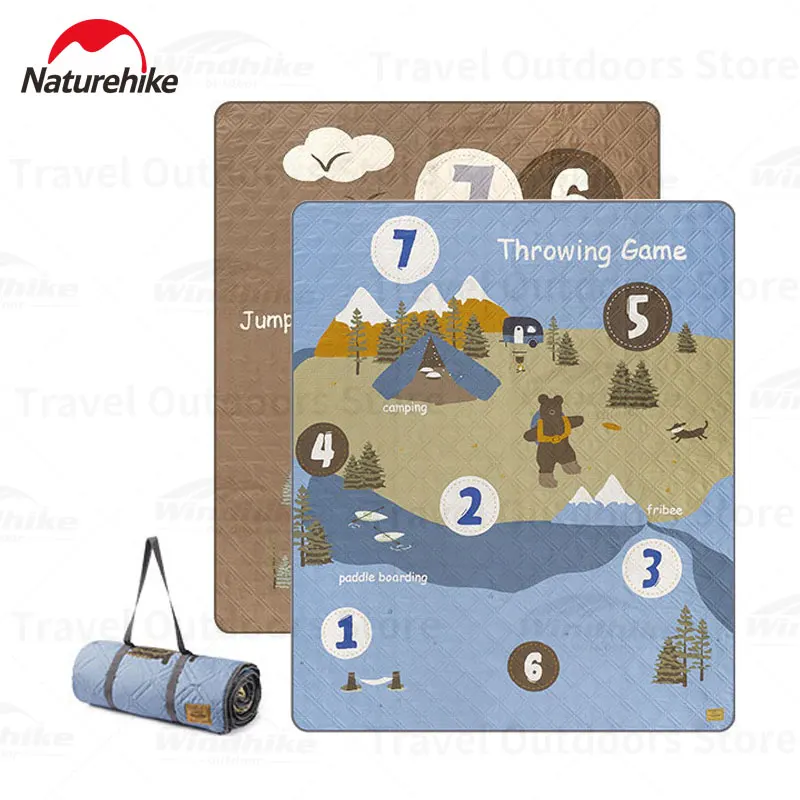 

Naturehike Game Garden Camping Play Mats 210T Spring Linen Picnic Mat Outdoor Portable Travel Mat with Adjustable Storage Strap