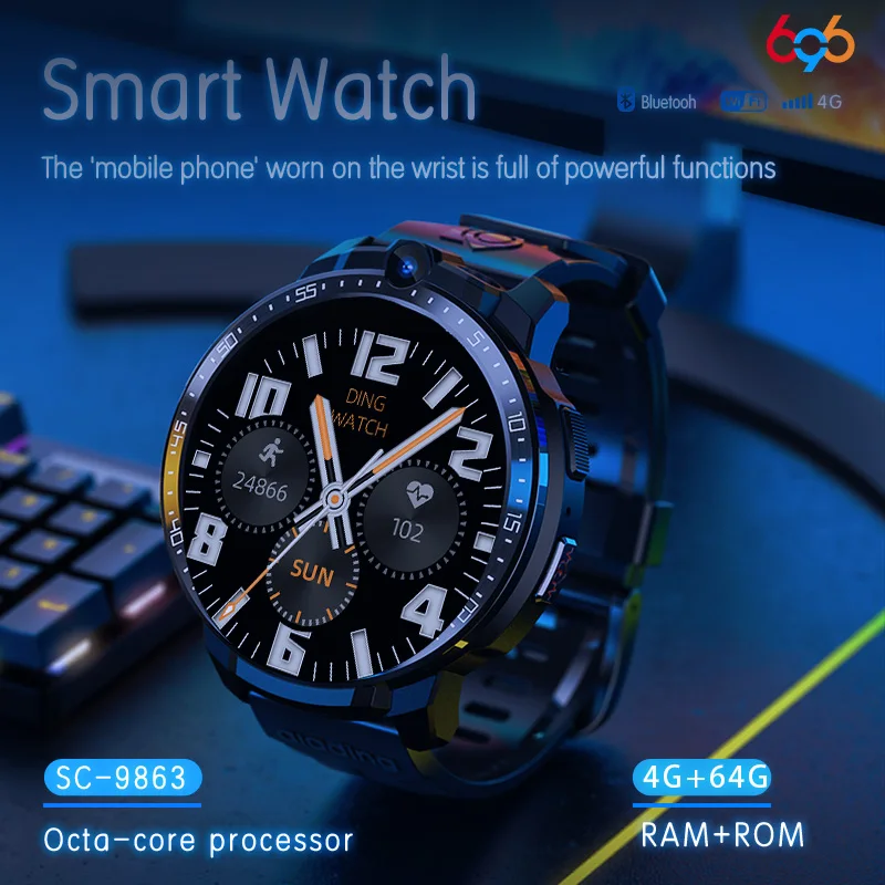 

2024 New 4G Smartwatch GPS Wifi Location Student Children Smart Watch SIM Card Video Call Heartrate Adult Men For IOS Android