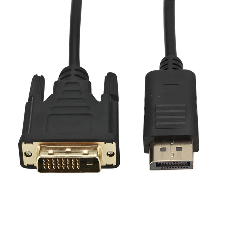 DP Display-port Displayport To DVI Cable 1.8M DP To DVI Adapter Cable Converter Displayport In To DVI 24+1 Out for HP Dell Asus