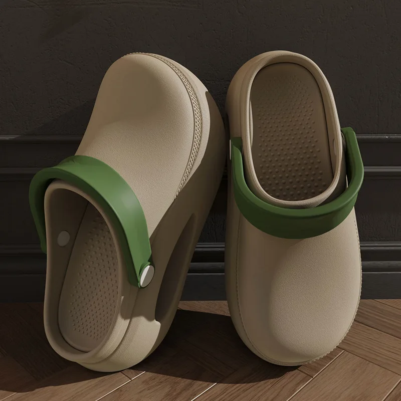5cm Thick-soled Slipper Height-increasing EVA Cushion-like Clogs For Women's Summer Outerwear Home Indoor Beach Anti-slip