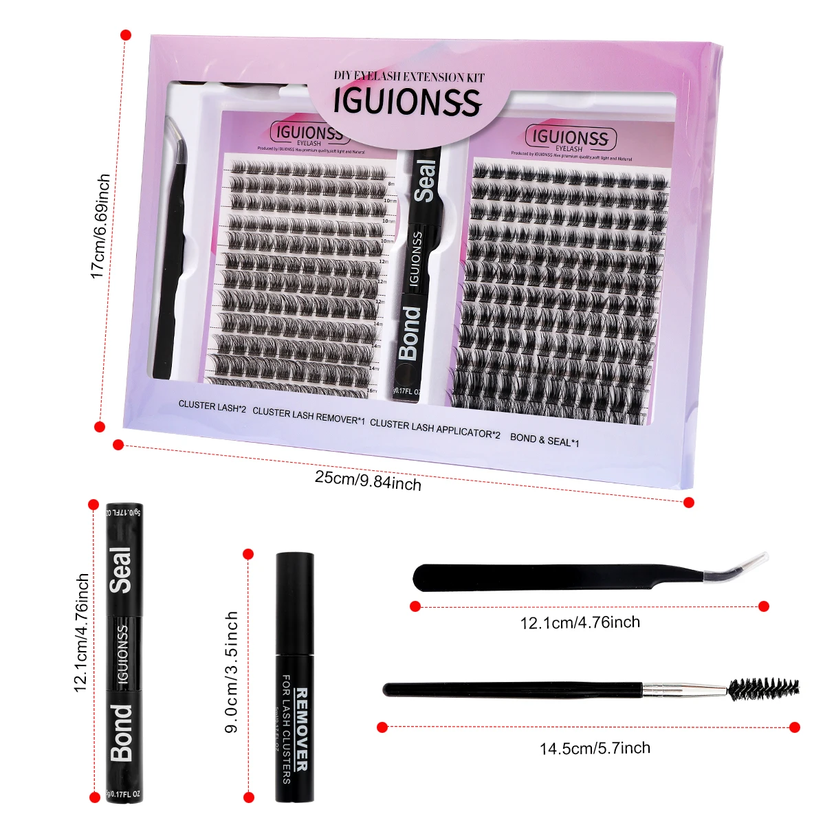 Eye Lash Clusters Set Individuele Wimpers Cluster Wimper Extensions D Curl Wimpers Clusters Lijm Verwijderaar Pincet