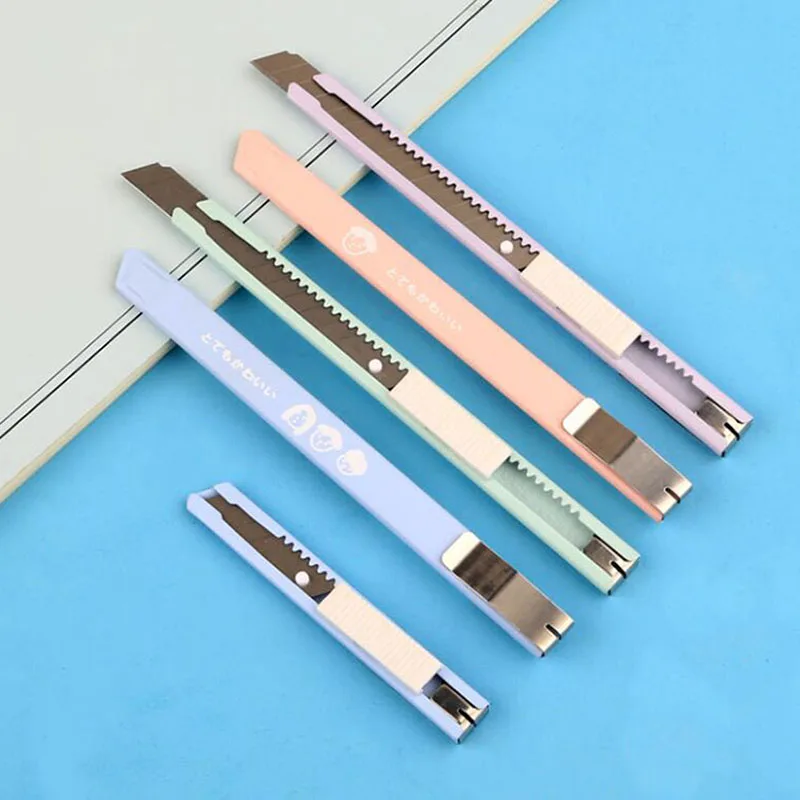 1PC Cartoon Mini Utility Knife Paper Cutter Portable Office Student Sharp Blade Envelope Cutter Pencil Knives Stationery Tools