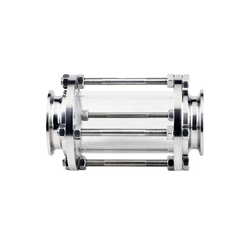 304 Stainless Steel Sanitary Tri Clamp Sight Glass Inline with Protective Cover for Hygienic Pipeline