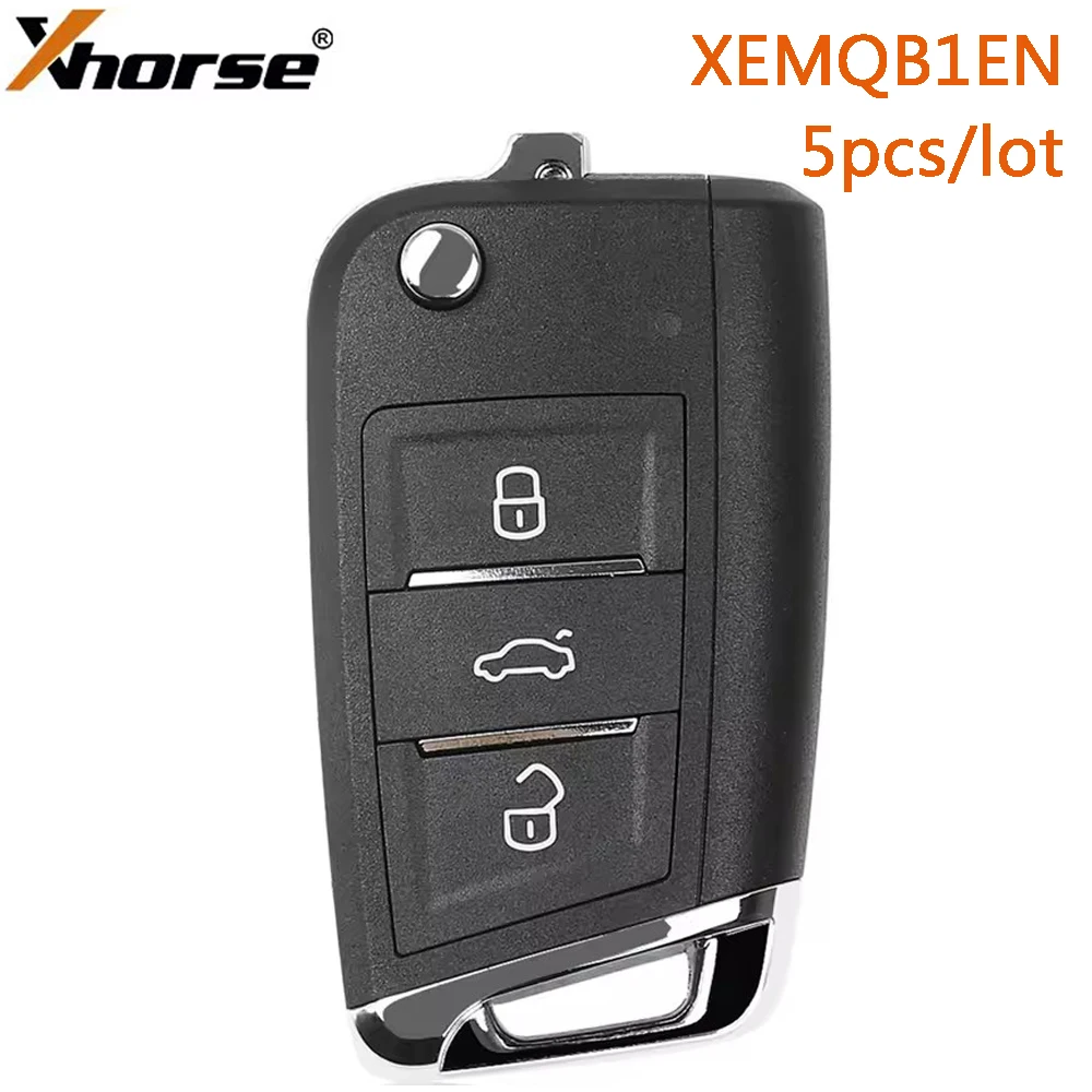 5pcs/lot Xhorse XEMQB1EN Universal Super Remote Key MQB Style With 3 Buttons Built-in Super Chip English Version