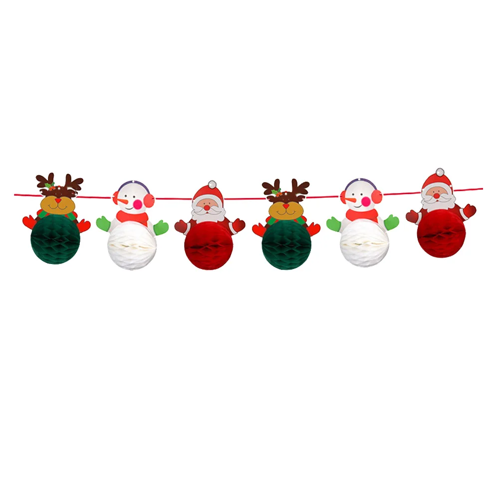 

Christmas Honeycomb Party Decorations Stylish Funny Banner Theme nament Creative Christmas Supplies Banner Decor