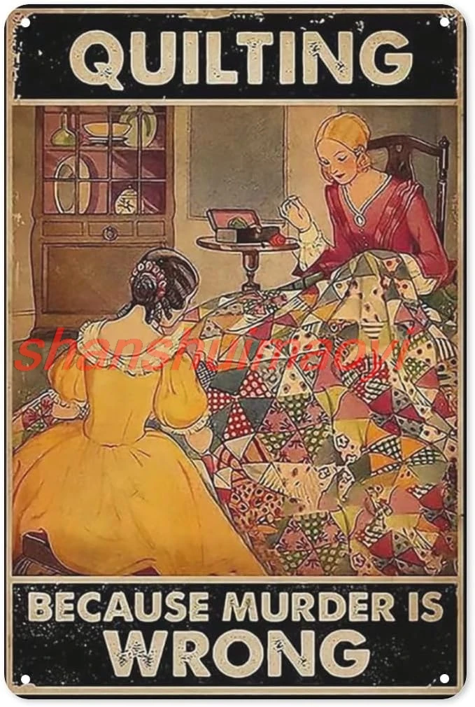 Metal Tabela Retro Tarzı Kapitone Çünkü Cinayet Yanlış Ev Ofis Yatak Odası Oturma 8x12 Inç HAI