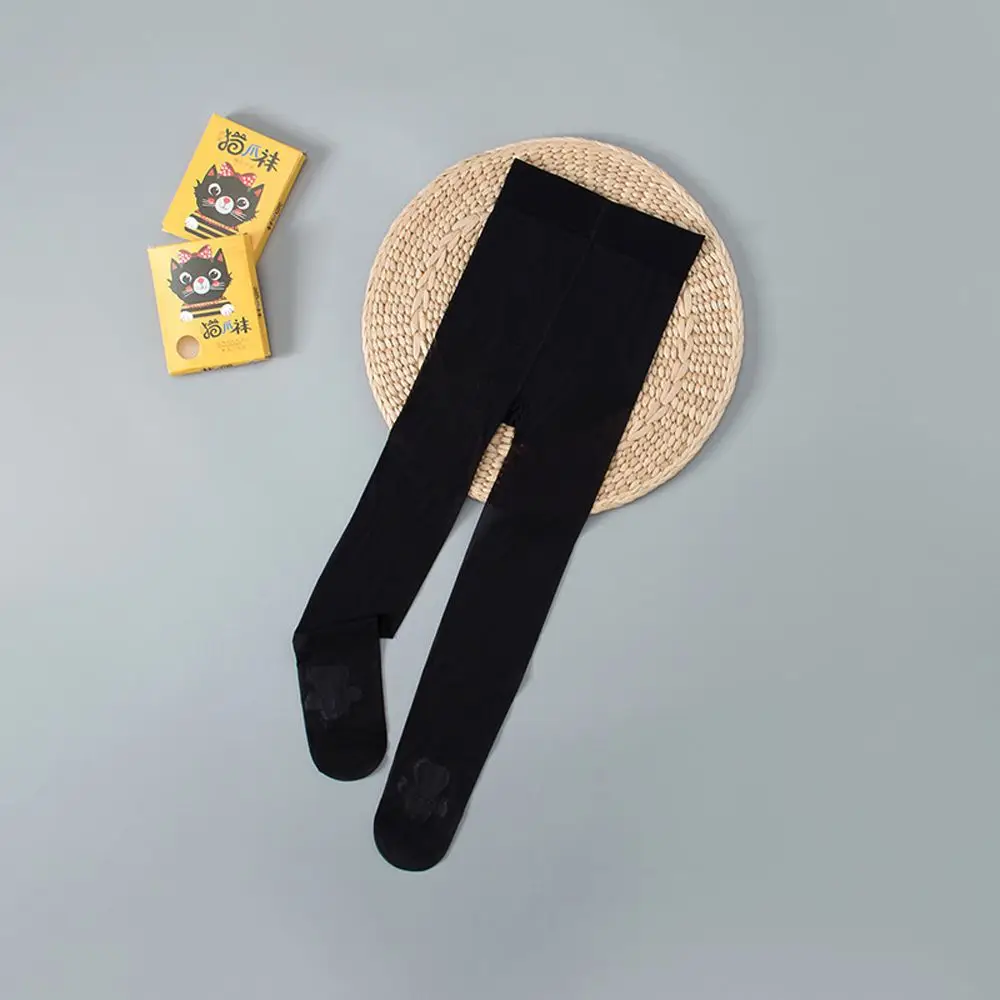 Sweet Cute Stretchy For Girls Summer Children  Tights Silk Pantyhose Cat Paw Stockings