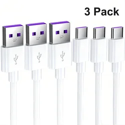 휴대폰 태블릿 PC-3 팩용 고속 충전 케이블, USB A to C타입, 1M, 3FT