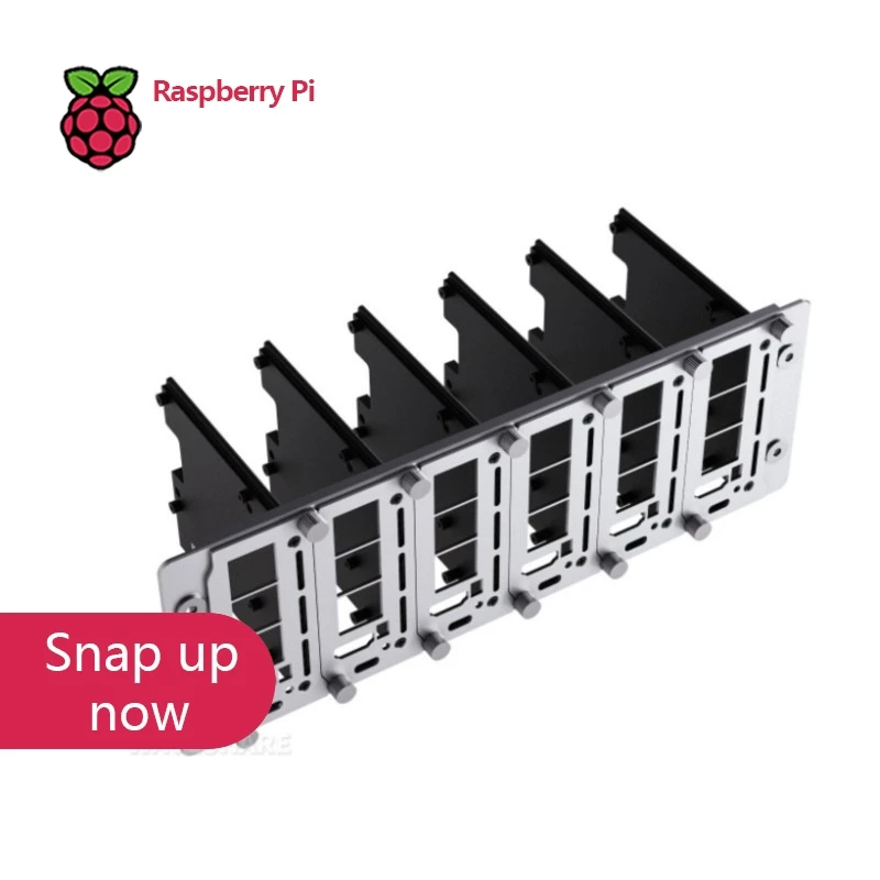 Waveshare PiRack-M6F 2U Rack Mount Kit for Raspberry Pi 4 5 10in Multi Node Cluster Server System
