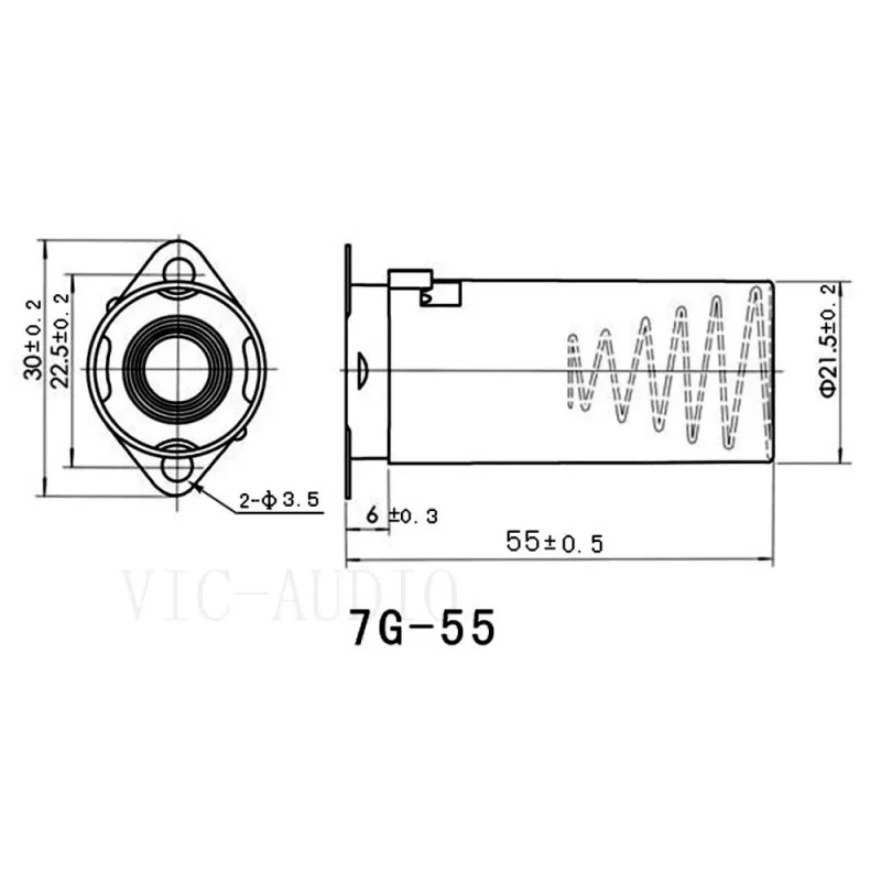 10PCS 7Pin Aluminum Tube Shielding Cover For 6Z4 6A2 6K4 6J5 HiFi Amplifier