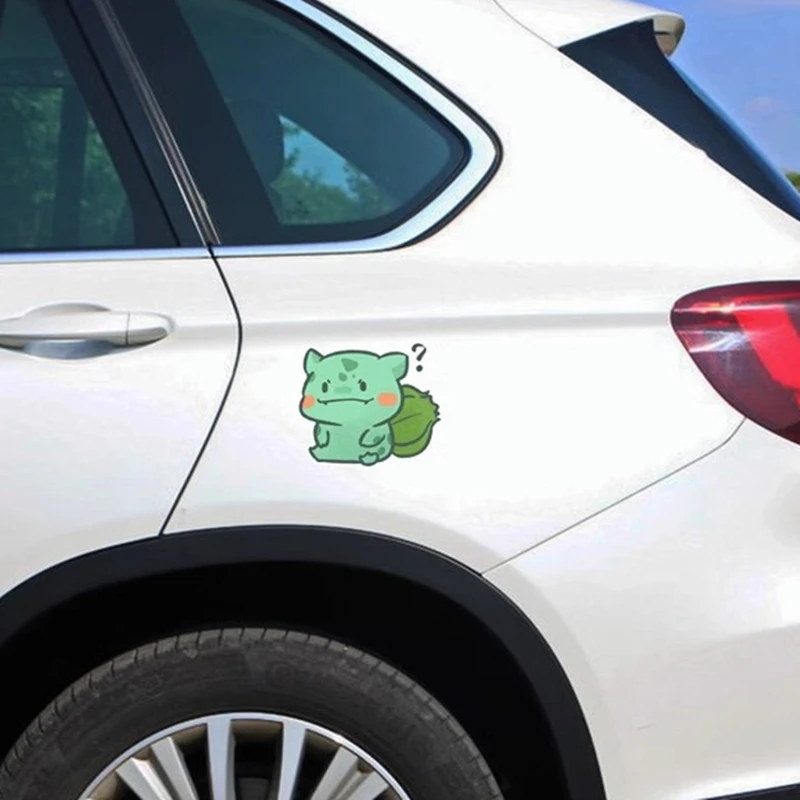 Pokemon Cute Emoji Sticker Pikachu Charmander Bulbasaur Squirtle Car Decoration Sticker Helmet Reflective Sticker Kids Toy Gift