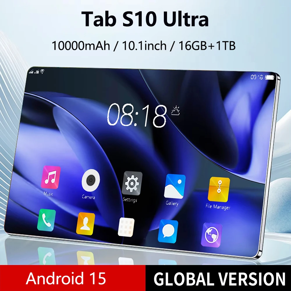 2026 New Sale Tab S10 Ultra Original Global Version Tablet 10.1 inch HD 4K Android 15 16GB+1T 10000mAh 5G Dual SIM WiFi GPS Tab