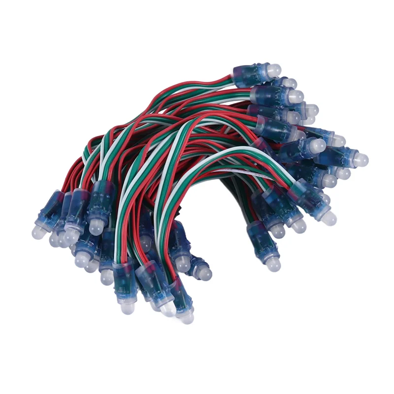 

SYW-50Pcs WS2811 LED Pixel Light String Advertising Pouring Waterproof Full Color Perforated Light 12Mm DC 5V