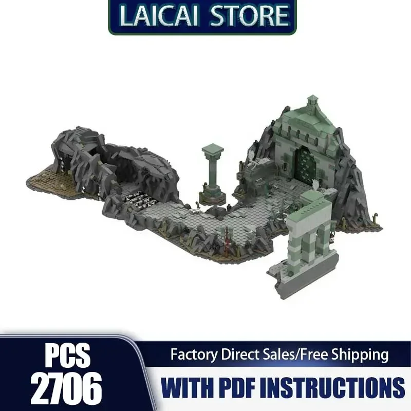 

Строительные блоки Moc, сцена из фильма, дорожки мертвых, модель, технология, волшебные кольца, кирпичи, сделай сам, сборка, вид на улицу, игрушки, подарки
