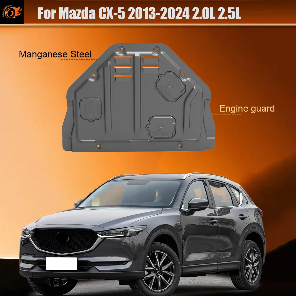For Mazda CX-5 2013-2024 2.0L 2.5L Car Accessories Black Under Engine Guard Mudguard Board Splash Shield Mud Fender Plate Panel