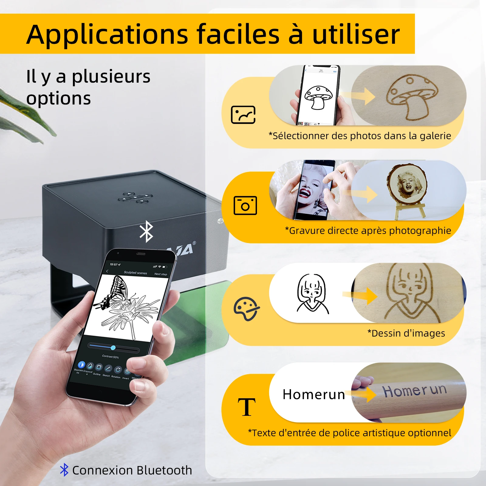 DAJA grawer laserowy CNC Diy DJ6 maszyna do grawerowania laserowego 3000 mw szybka Mini Logo Mark drukarka Cutter obróbka drewna plastik