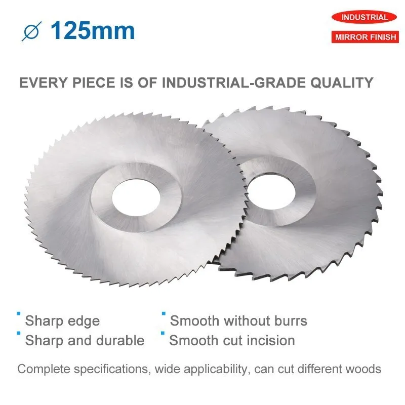 XCAN High Speed Steel Slitting Saw Blade 125mm Diameter,25.4 27mm Arbor Slitting Saw Cutter Cutting Tool  Circular Saw Blade