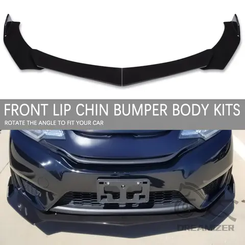 Car Universal Adjustable Spoiler Splitter Diffuser Protector Front Bumper Lip Spoiler Compatible With Honda Accord Civic Toyot
