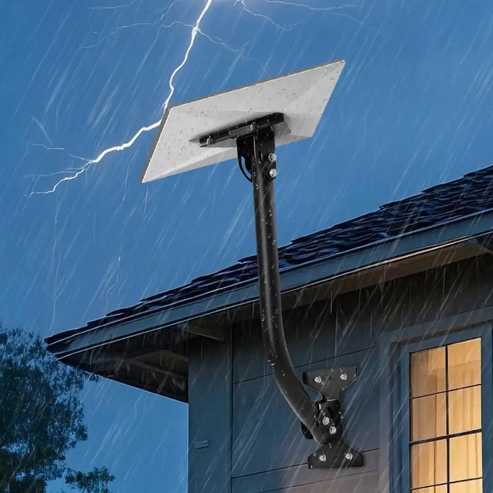 Roof Terminal Plate Bracket, Weather Resistant High-Strength Carbon Steel Adjustable Angle, Stable Signal Stand For Outdoor Use