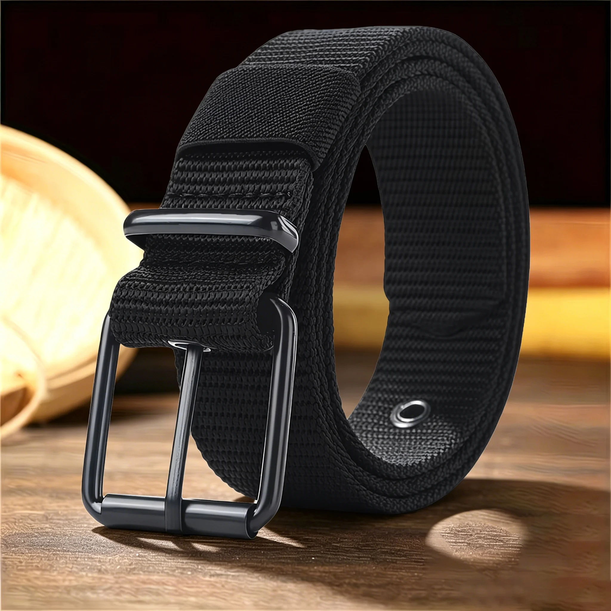 1PC Men's Tactical Youth Belt Breathable Nylon with Needle Buckle Versatile Jeans Accessory for Multiple Scenarios