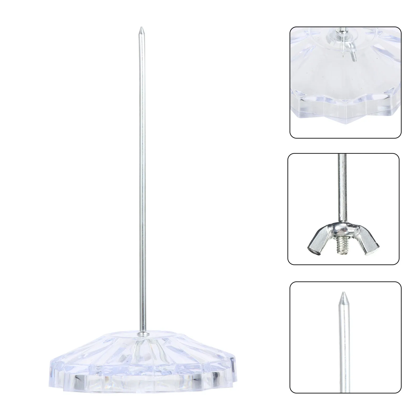 2Pcs Receipt Spike Anti-Corrosive Receipt Holder Paper Memo Bill Fork Office Desk Check Spindle Organizer
