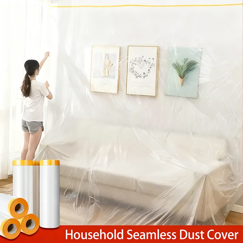 

Dust cover, dust-proof film, disposable protective plastic sheet for home renovation and furniture, transparent cover to prevent